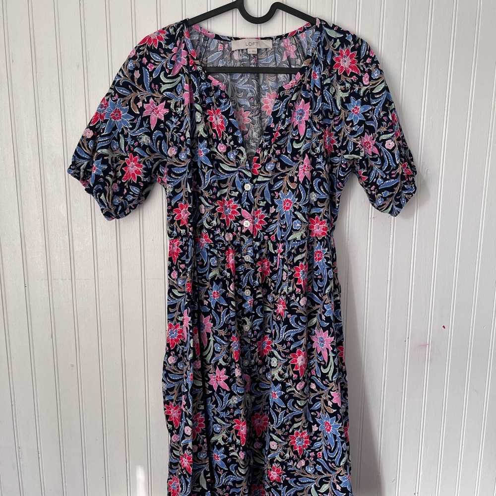 LOFT Floral Print Dress